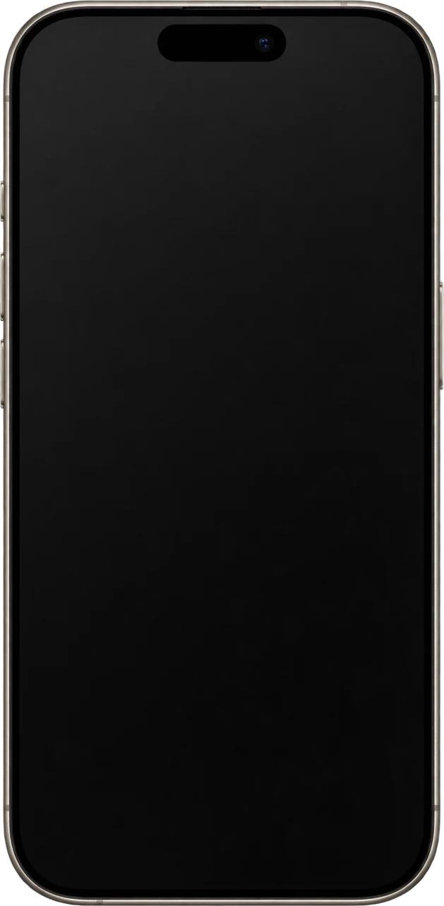 Phone front — illustrative cosmetic condition